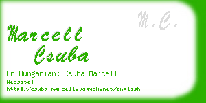 marcell csuba business card